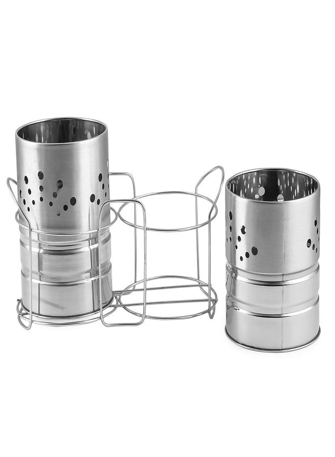 JEMEI Cutlery Holder for Dining Table Spoon Holder for Table Spoon Holder & Stand Durable Cutlery Holder with Stand for Kitchen & Dining Organization - Image 1